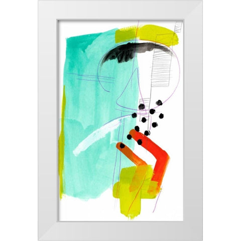 Fringe Aspect IX White Modern Wood Framed Art Print by Vess, June Erica
