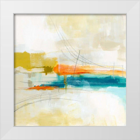 Atmospheric V White Modern Wood Framed Art Print by Vess, June Erica