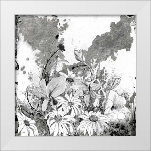 Izas Garden II White Modern Wood Framed Art Print by Blixt, Ingrid