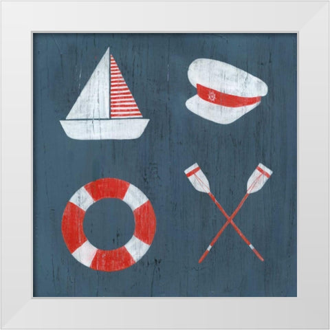 Nautical Quadrant II White Modern Wood Framed Art Print by Popp, Grace