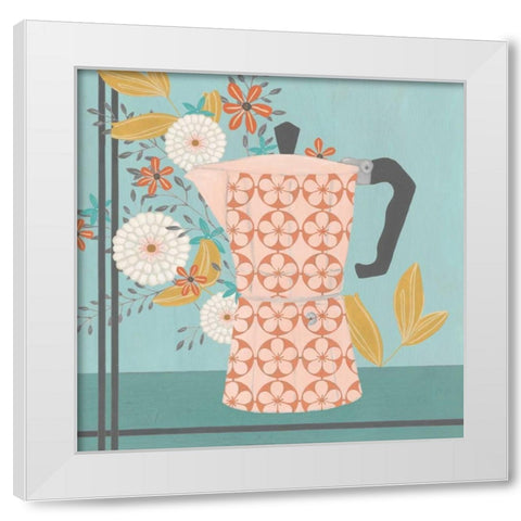 Whimsical Kitchen I White Modern Wood Framed Art Print by Vess, June Erica