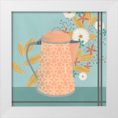 Whimsical Kitchen II White Modern Wood Framed Art Print by Vess, June Erica