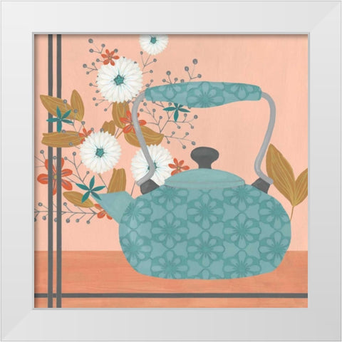 Whimsical Kitchen III White Modern Wood Framed Art Print by Vess, June Erica