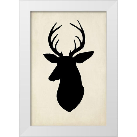 White Tail Silhouette II (PS) White Modern Wood Framed Art Print by Popp, Grace