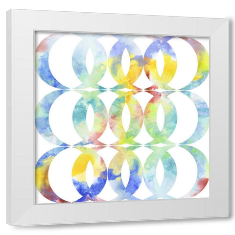Metric Watercolors I White Modern Wood Framed Art Print by Goldberger, Jennifer
