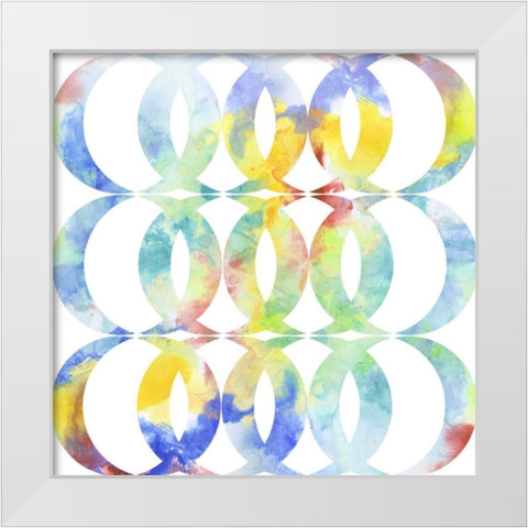 Metric Watercolors I White Modern Wood Framed Art Print by Goldberger, Jennifer