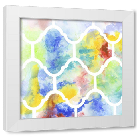 Metric Watercolors III White Modern Wood Framed Art Print by Goldberger, Jennifer