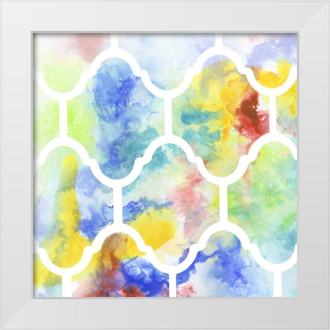 Metric Watercolors III White Modern Wood Framed Art Print by Goldberger, Jennifer