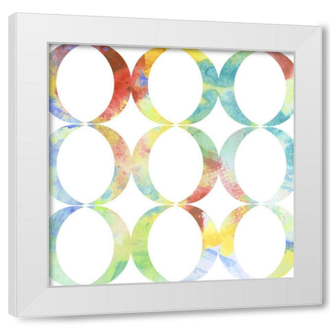 Metric Watercolors V White Modern Wood Framed Art Print by Goldberger, Jennifer