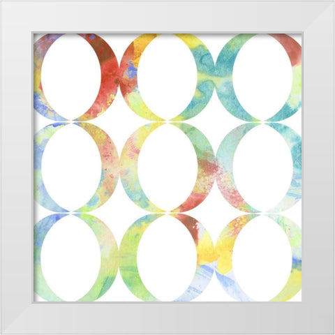Metric Watercolors V White Modern Wood Framed Art Print by Goldberger, Jennifer
