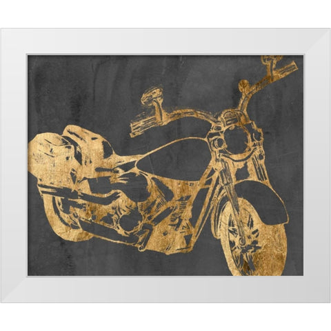 Motorcycle Bling I White Modern Wood Framed Art Print by Goldberger, Jennifer