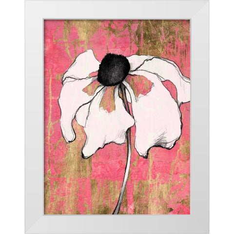 Acid Floral I White Modern Wood Framed Art Print by Goldberger, Jennifer