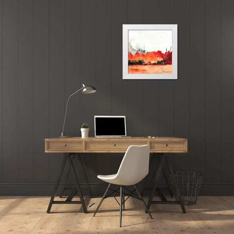 Acuarela II White Modern Wood Framed Art Print by Herrera, Leticia