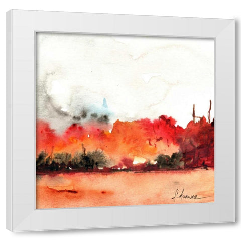 Acuarela II White Modern Wood Framed Art Print by Herrera, Leticia