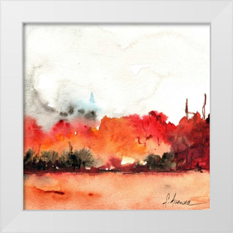 Acuarela II White Modern Wood Framed Art Print by Herrera, Leticia