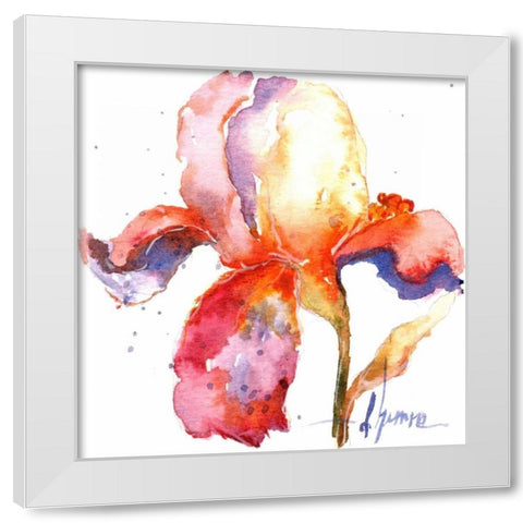 Blooms Hermanas II White Modern Wood Framed Art Print by Herrera, Leticia