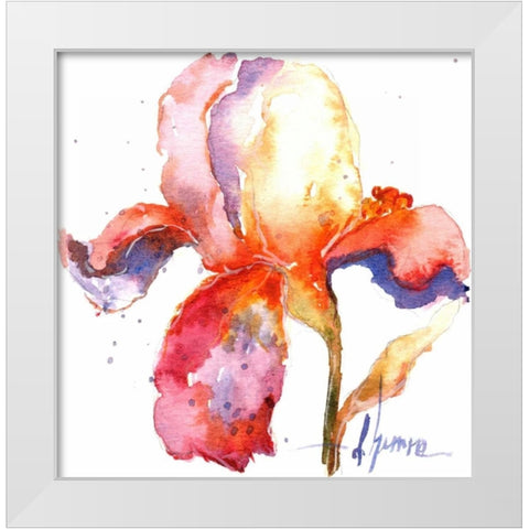 Blooms Hermanas II White Modern Wood Framed Art Print by Herrera, Leticia