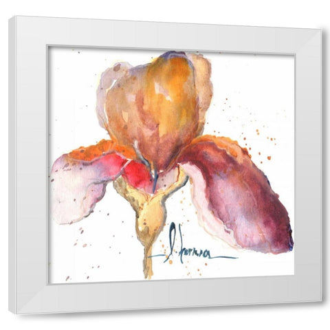 Blooms Hermanas III White Modern Wood Framed Art Print by Herrera, Leticia