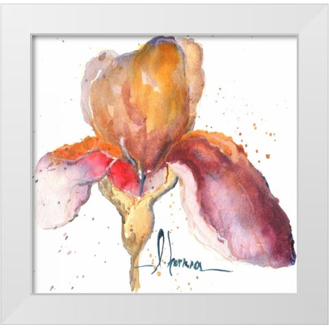 Blooms Hermanas III White Modern Wood Framed Art Print by Herrera, Leticia