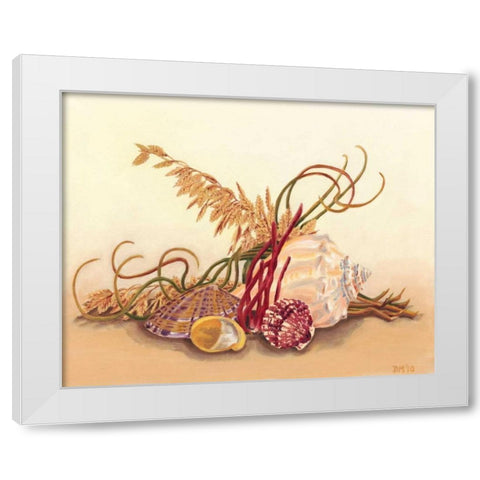 Sea Still Life II White Modern Wood Framed Art Print by Miller, Dianne