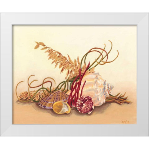 Sea Still Life II White Modern Wood Framed Art Print by Miller, Dianne