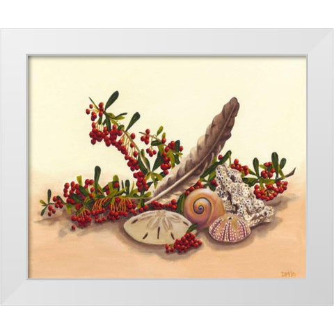 Sea Still Life III White Modern Wood Framed Art Print by Miller, Dianne