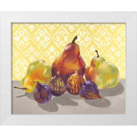 Ripe Fruit I White Modern Wood Framed Art Print by Miller, Dianne