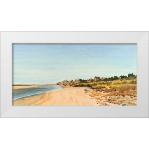 The Sound Shoreline I White Modern Wood Framed Art Print by Dianne Miller