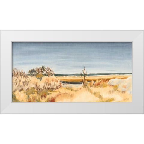 The Sound Shoreline II White Modern Wood Framed Art Print by Dianne Miller