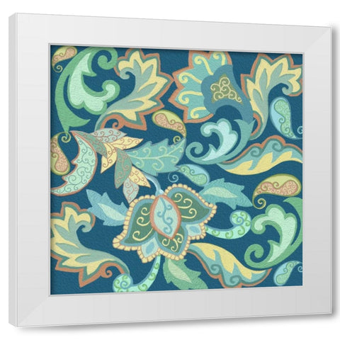 Paisley Painting I White Modern Wood Framed Art Print by Ditzian, Sue