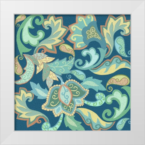Paisley Painting I White Modern Wood Framed Art Print by Ditzian, Sue