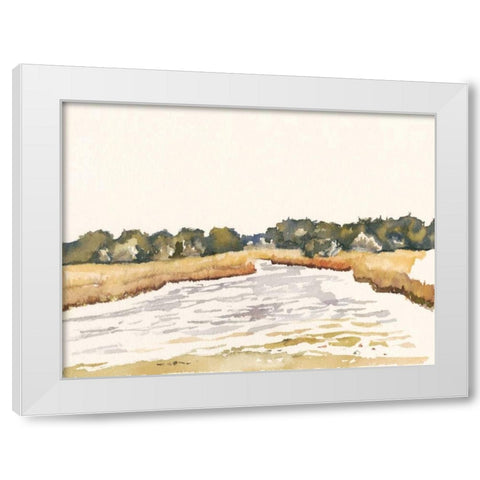 Minimalist Coastline II White Modern Wood Framed Art Print by Miller, Dianne