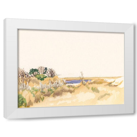 Minimalist Coastline III White Modern Wood Framed Art Print by Miller, Dianne