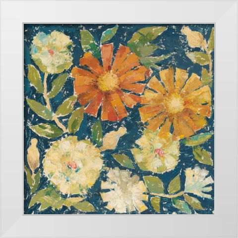 April Flowers I White Modern Wood Framed Art Print by Meagher, Megan