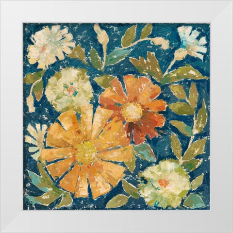 April Flowers II White Modern Wood Framed Art Print by Meagher, Megan