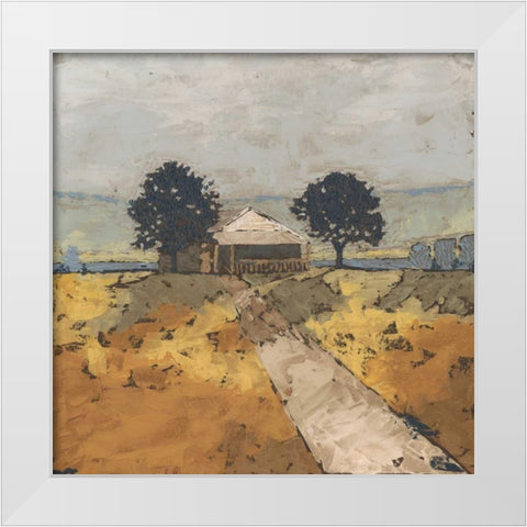 Pastoral Charm I White Modern Wood Framed Art Print by Meagher, Megan