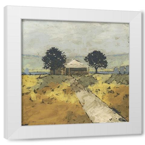 Pastoral Charm I White Modern Wood Framed Art Print by Meagher, Megan