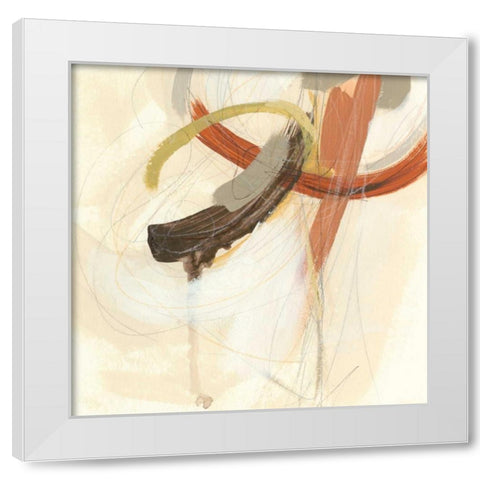 Upstage I White Modern Wood Framed Art Print by Vess, June Erica