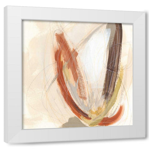 Upstage II White Modern Wood Framed Art Print by Vess, June Erica
