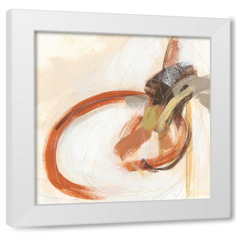 Upstage III White Modern Wood Framed Art Print by Vess, June Erica