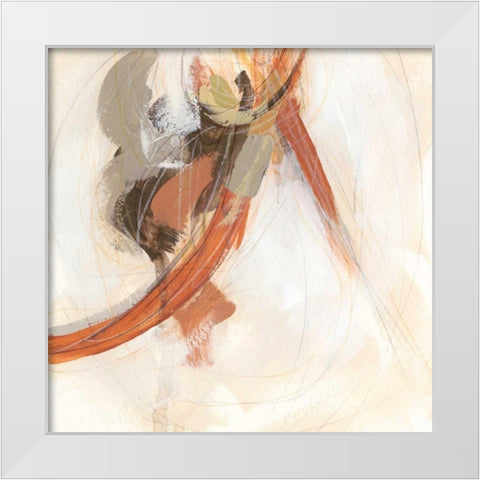 Upstage IV White Modern Wood Framed Art Print by Vess, June Erica
