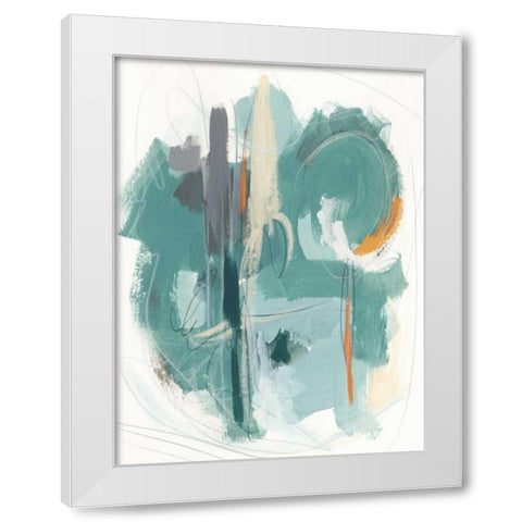 Rhythm Rhapsody I White Modern Wood Framed Art Print by Vess, June Erica
