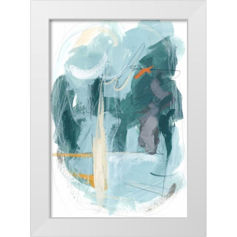 Rhythm Rhapsody II White Modern Wood Framed Art Print by Vess, June Erica
