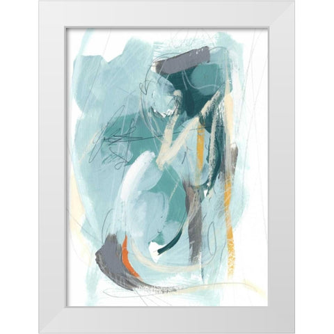Rhythm Rhapsody III White Modern Wood Framed Art Print by Vess, June Erica