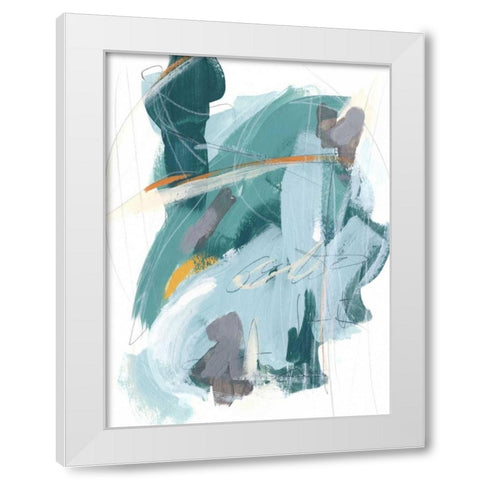 Rhythm Rhapsody IV White Modern Wood Framed Art Print by Vess, June Erica