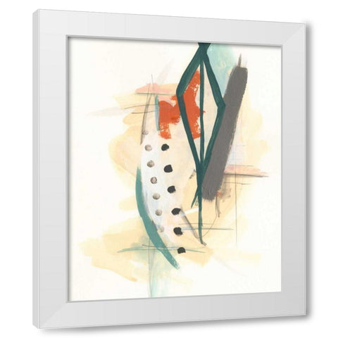 Elements II White Modern Wood Framed Art Print by Vess, June Erica
