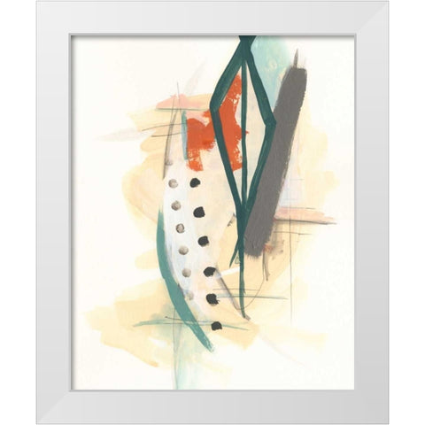 Elements II White Modern Wood Framed Art Print by Vess, June Erica