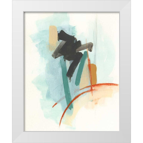 Elements III White Modern Wood Framed Art Print by Vess, June Erica