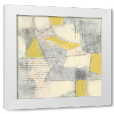 Thin Grey Lines II White Modern Wood Framed Art Print by Goldberger, Jennifer