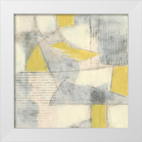 Thin Grey Lines II White Modern Wood Framed Art Print by Goldberger, Jennifer